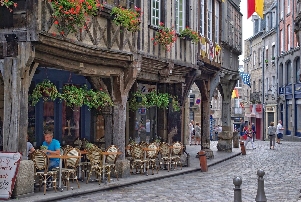 Medieval buildings in Dinan, France