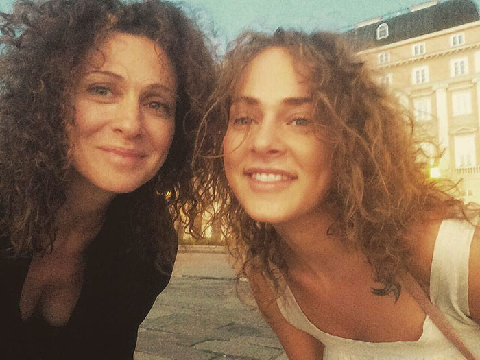 Russian Acctress Xenia Rappoport With Her Daughter