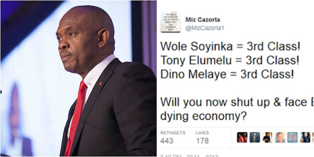 Billionaire, Tony Elumelu reacts to report that he graduated with a third class
