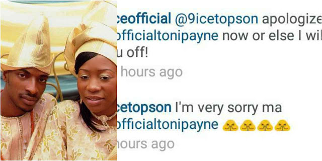 9ice defends his ex-wife, Toni Payne, on Instagram