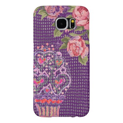 Cupcake Girly Pink Purple Phone Case, Samsung Galaxy S6 Case