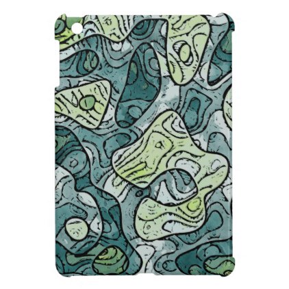Abstract Shades of Green iPad Mini Cover