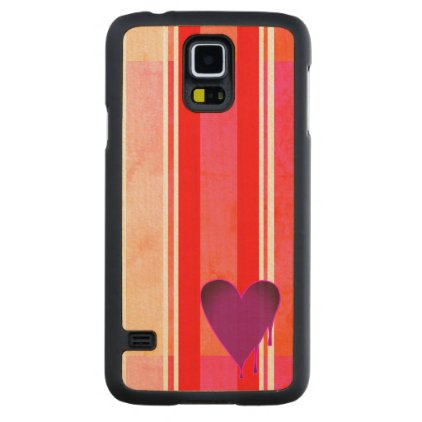 Melting Heart Purple Carved® Maple Galaxy S5 Case