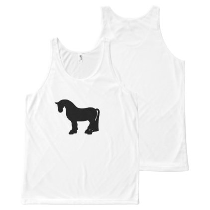 A Fat Pony Black All-Over-Print Tank Top