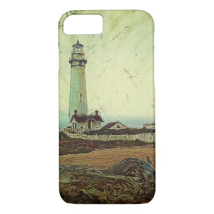 oil painting seashore nautical beach Lighthouse iPhone 7 Case