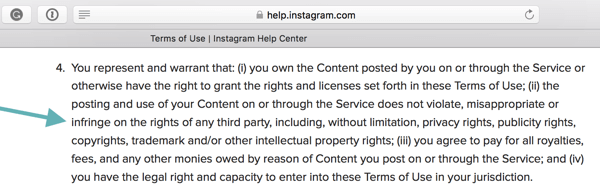 Instagram's Terms of Use state that users must comply with the Community Guidelines.