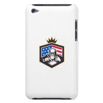 Welder Arc Welding USA Flag Crest Retro Barely There iPod Cover