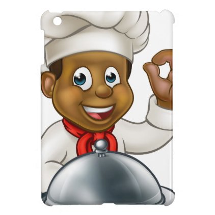 Black Chef Cartoon Character Mascot iPad Mini Cover