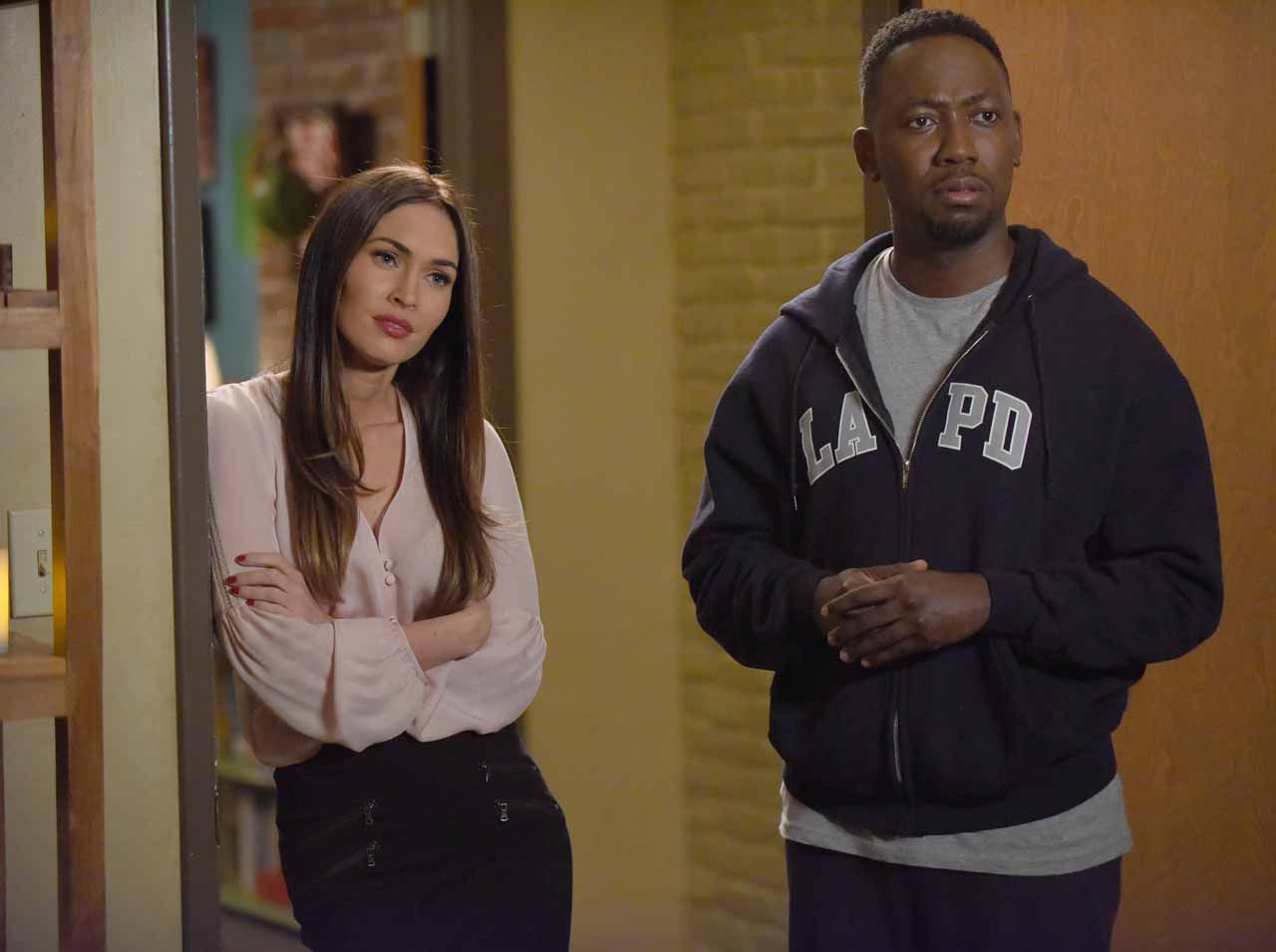 NEW GIRL: L-R: Guest star Megan Fox and Lamorne Morris in the "Reagan" episode of NEW GIRL airing Tuesday, Feb. 9 (8:00-8:30 PM ET/PT) on FOX. Â©2016 Fox Broadcasting Co. Cr: Ray Mickshaw/FOX