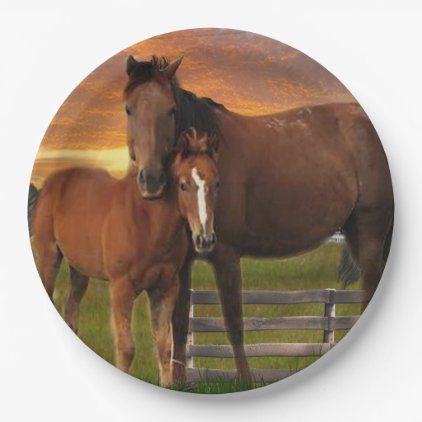 Horse and pony paper plate