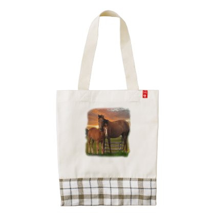 Horse and pony zazzle HEART tote bag