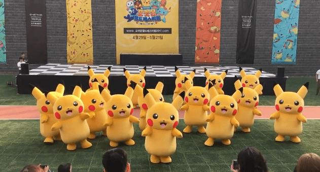 Sad Pikachu's costume deflates in the middle of dance performance.
