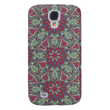 Abstract colorful hand drawn curly pattern design galaxy s4 cover