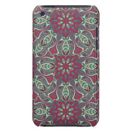 Abstract colorful hand drawn curly pattern design barely there iPod case