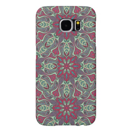 Abstract colorful hand drawn curly pattern design samsung galaxy s6 case