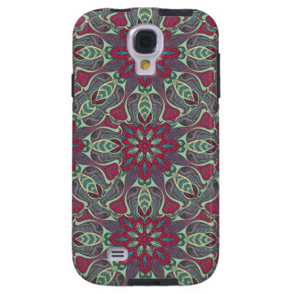 Abstract colorful hand drawn curly pattern design galaxy s4 case