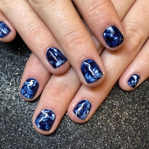 Close up of the blue marble! Such a fun and easy style!
