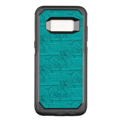 Teal Etched Look Horse Racing Silhouette OtterBox Commuter Samsung Galaxy S8 Case