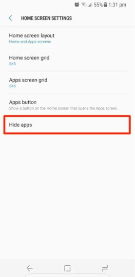 Samsung Galaxy S8 Tip - Hide Apps - Step 03