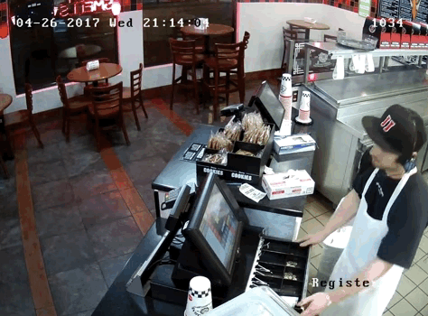 In the end, no shots were fired in the Jimmy John's — unless you count this one.