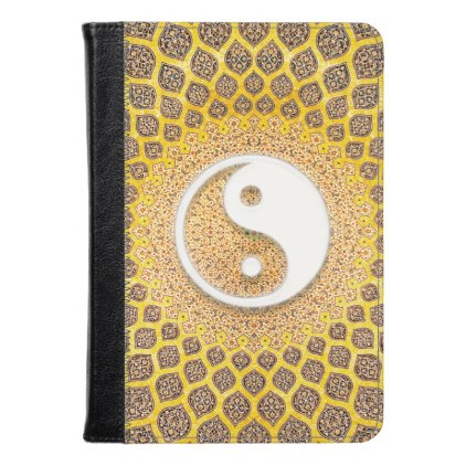 Yellow Ying Yang Mandala Kindle Case