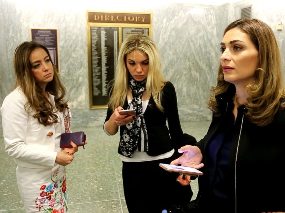 PHOTO: A delegation of Syrian women were visiting Washington, D.C. on April 26 to lobby support for civil society in their home country and its future. 