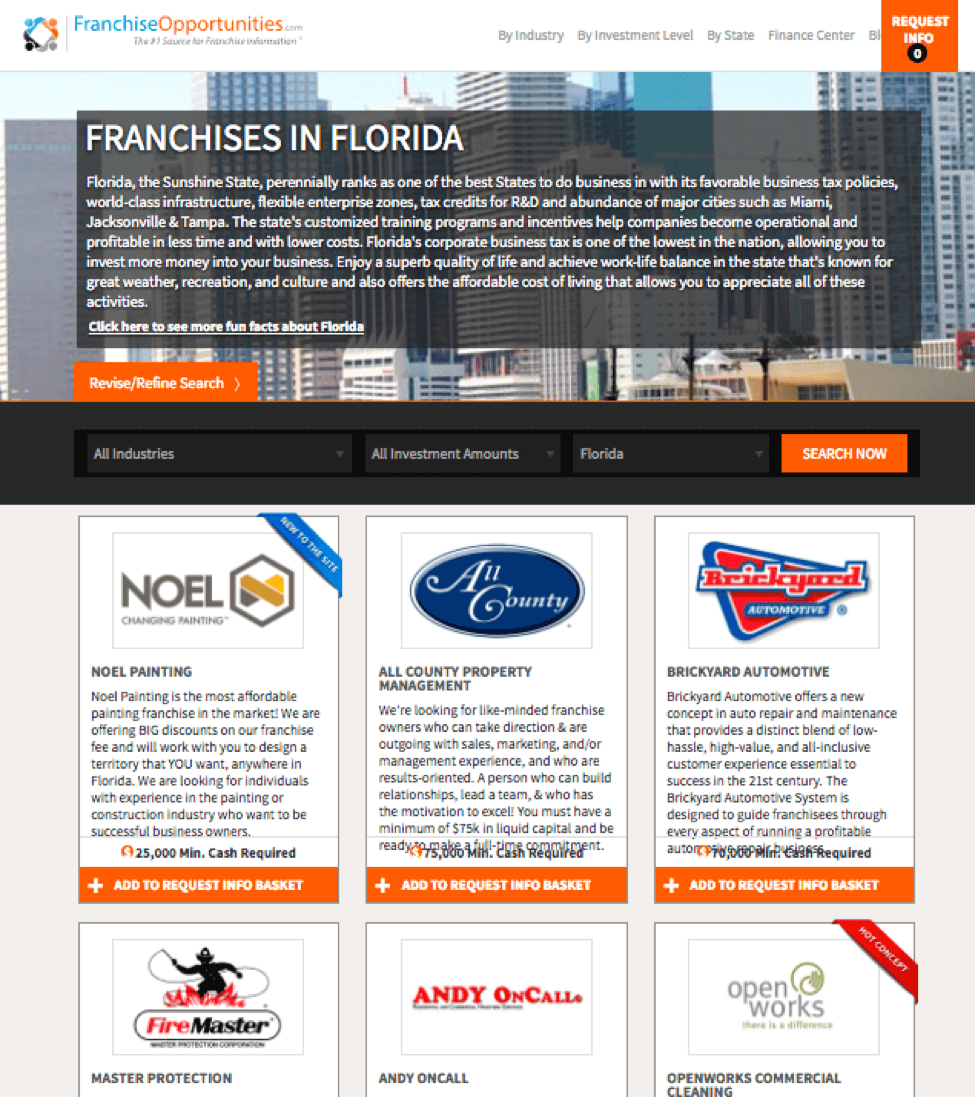 franchise opportunities website