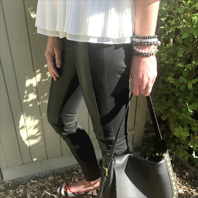 my midlife fashion, marks and spencer leather ponte skinny jeans