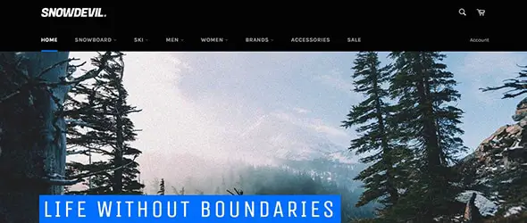 Venture Snowboards Free Shopify Template