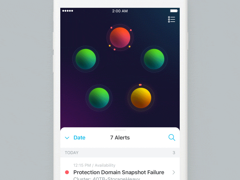 Nutanix Prism iPhone app