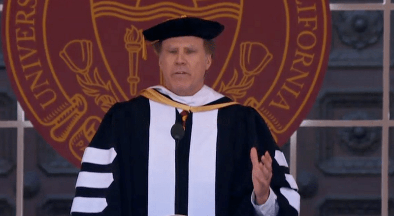 Video of Will Ferrell singing "I Will Always Love You" at USC graduation is absolutely glorious.