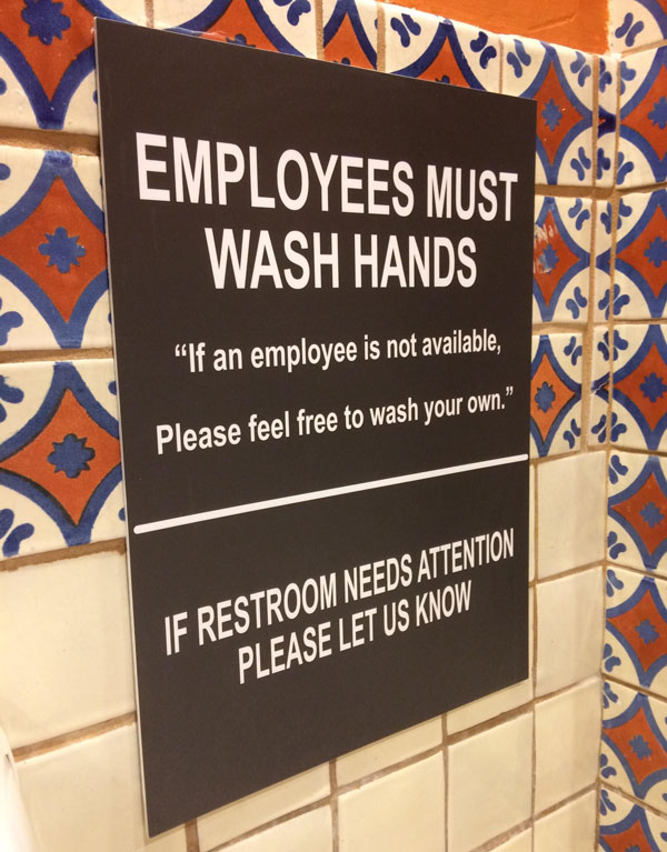 Found this sign in a Chili's restroom
