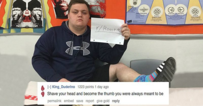 funny roasts shave your head and become the thumb you were always meant to be