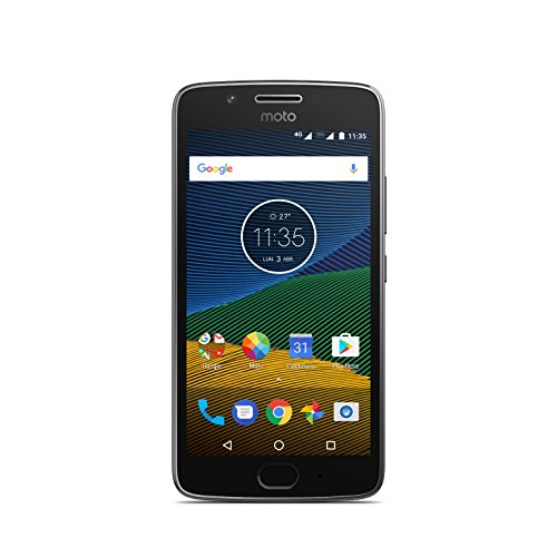 Moto G 5ª Generación - Smartphone libre Android 7 (pantalla de 5'' Full HD, 4G, cámara de 13 MP, 2 GB de RAM, 16 GB, Qualcomm Snapdragon 1.4 GHz), color gris width=