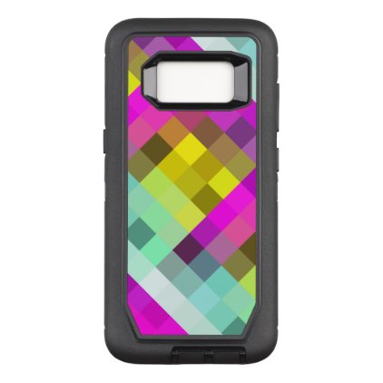 Cool &amp; Popular Neon Colored Mosaic Pattern OtterBox Defender Samsung Galaxy S8 Case