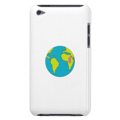 Marathon Runner Running South America Africa Drawi iPod Touch Cover