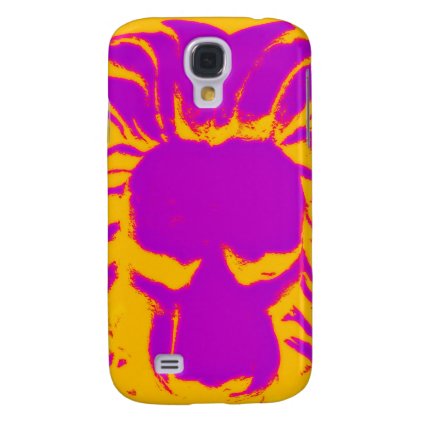 Jungle Lion purple and orange phone case