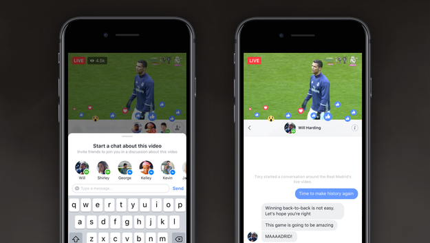 Now you can make a private chat with just friends on a public Live video.