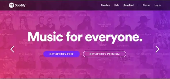 Spotify Best CTAs Examples 