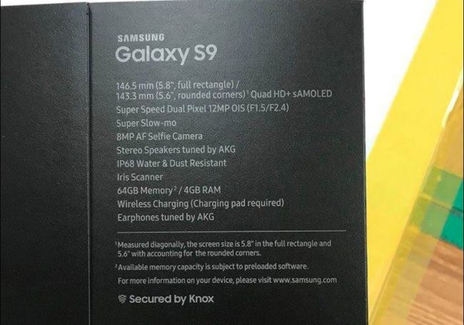 Kotak Galaxy S9