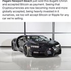 Forget the lambo, Bugatti is the new thing to buy with BTC. Image inside!