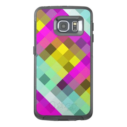 Cool &amp; Popular Neon Colored Mosaic Pattern OtterBox Samsung Galaxy S6 Edge Case