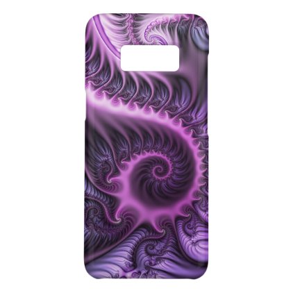 Vivid Abstract Cool Pink Purple Fractal Art Spiral Case-Mate Samsung Galaxy S8 Case