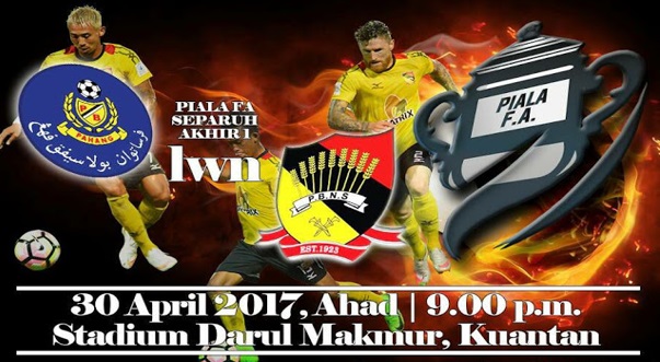 Live Streaming Pahang vs Negeri Sembilan 30.4.2017 Piala FA