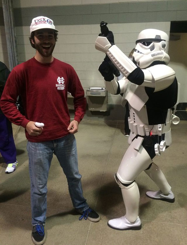 I asked this Stormtrooper to aim at me for the picture