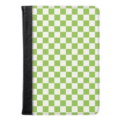 Yellow Green Checkerboard Pattern Kindle Case
