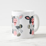 Cute Cheerful Cartoon Cow Giant Coffee Mug