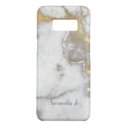 Modern Gold and Gray Marble Samsung Case