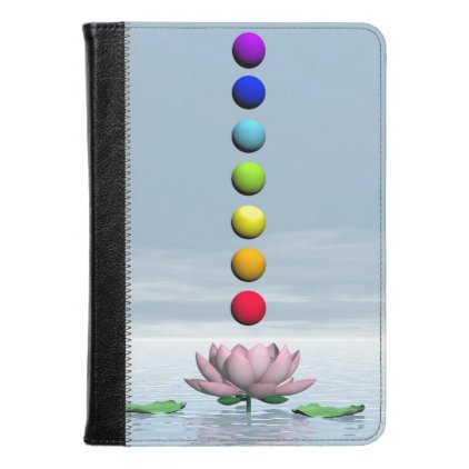 Chakras and rainbow - 3D render Kindle Case