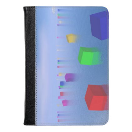 Colorful cubes floating - 3D render Kindle Case